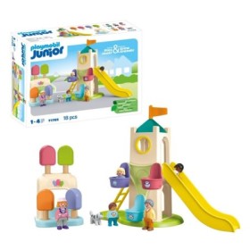 Playmobil Junior turn de aventura cu stand de inghetata